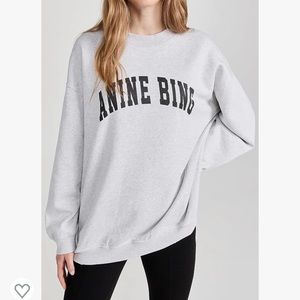 Anine Bing Tyler Sweatshirt Heather Grey - Small